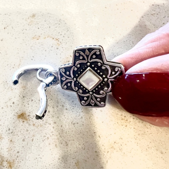 19-1/2" STERLING WOVEN ROPE NECKLACE WITH REMOVABLE TWO SIDED PENDANT - Picture 15 of 16